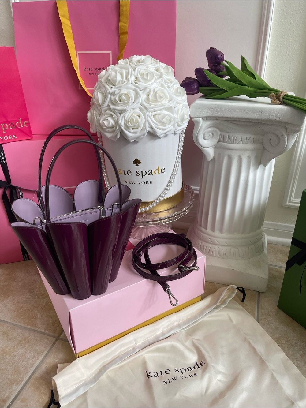 Kate Spade New York The Patent Spade Flower Bucket Bag Novelty - Picture 12 of 16